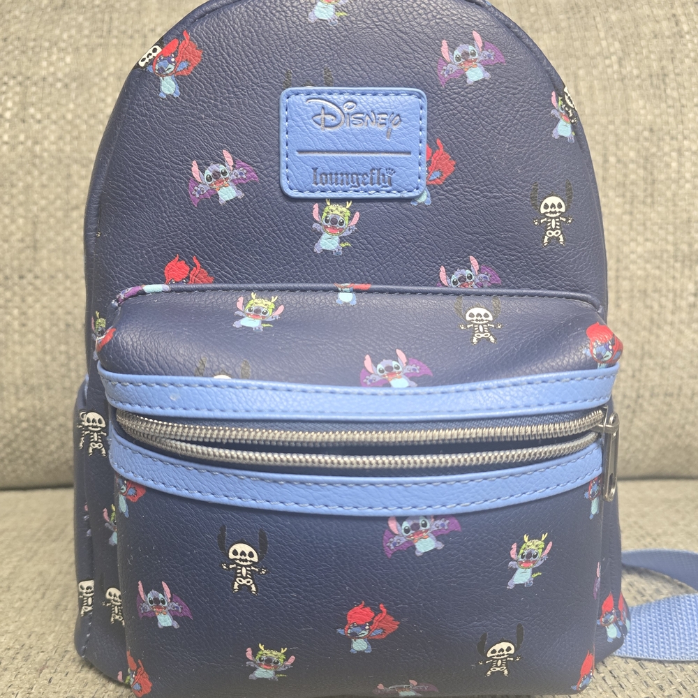 Loungefly Disney Navy and Light Blue Shoulder Bag